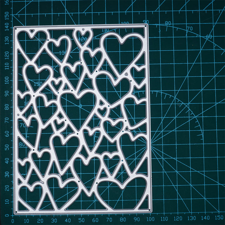 Kokorosa Metal Cutting Dies With Lovely Heart Background Board
