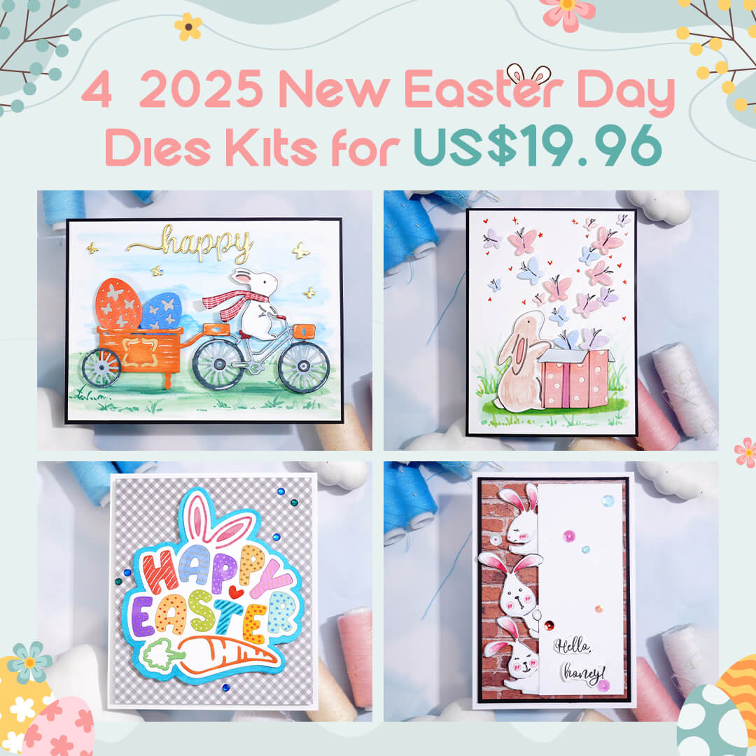 Kokorosa Easter Dies Bundle with 4 Items