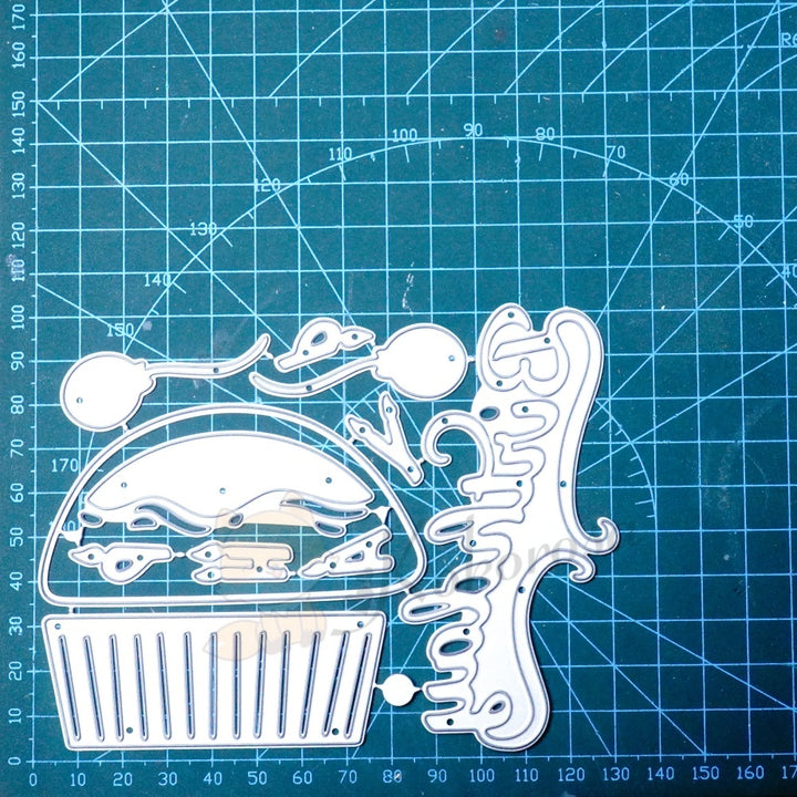 Kokorosa Metal Cutting Dies with Happy Birthday Cake