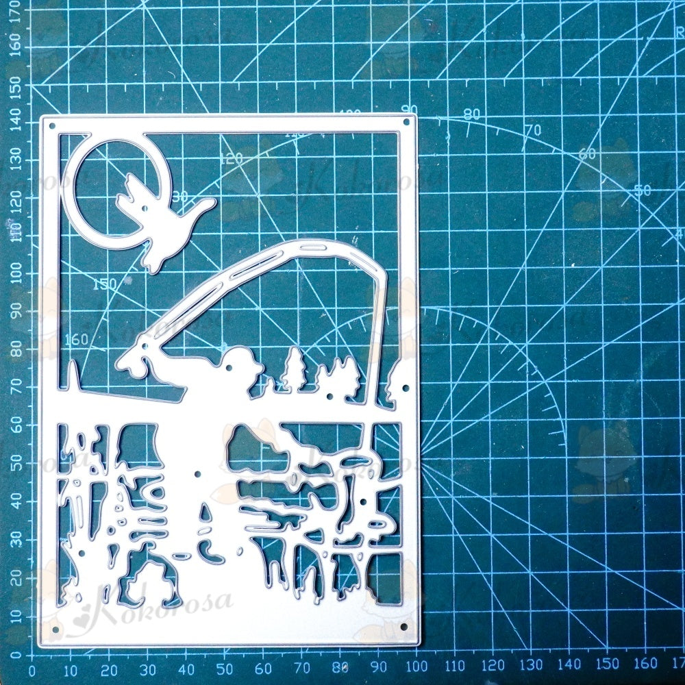 Kokorosa Metal Cutting Dies with Fishing Background Board