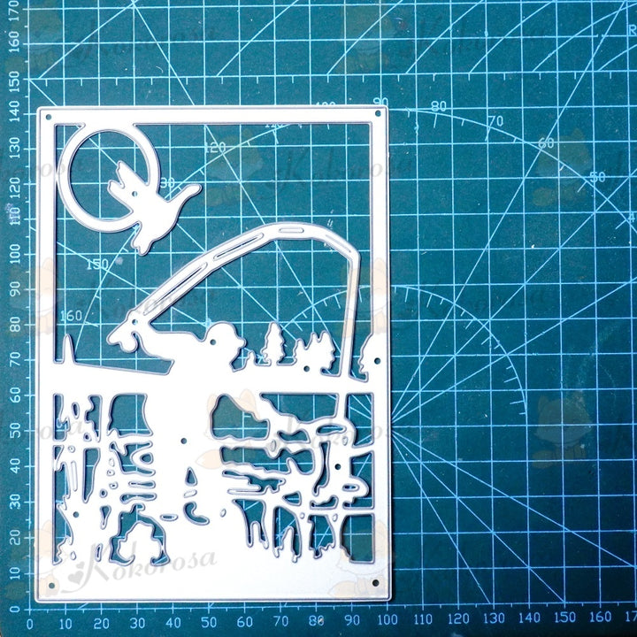 Kokorosa Metal Cutting Dies with Fishing Background Board