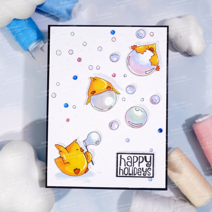 Kokorosa Metal Cutting Dies with Bubbles and Chicken