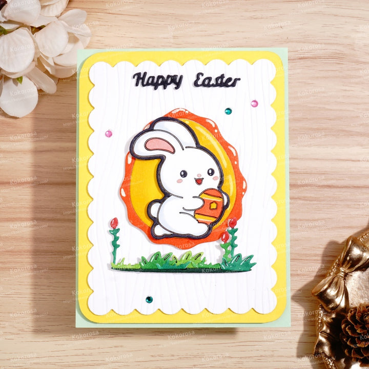 Kokorosa Metal Cutting Dies with Bunny and Egg