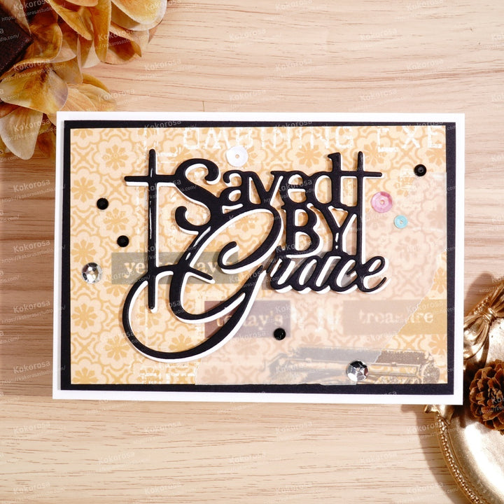 Kokorosa Metal Cutting Dies with Saved BY Grace Word