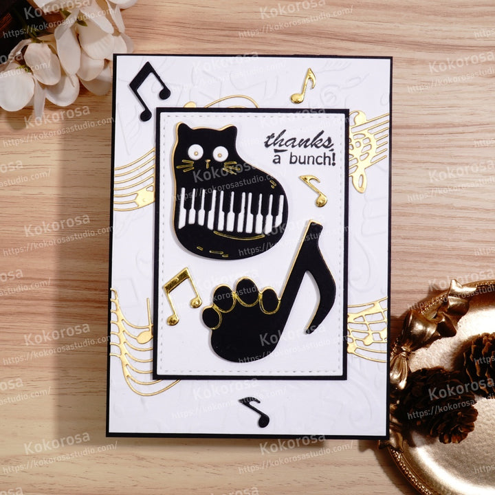 Kokorosa Metal Cutting Dies with Cat and Music