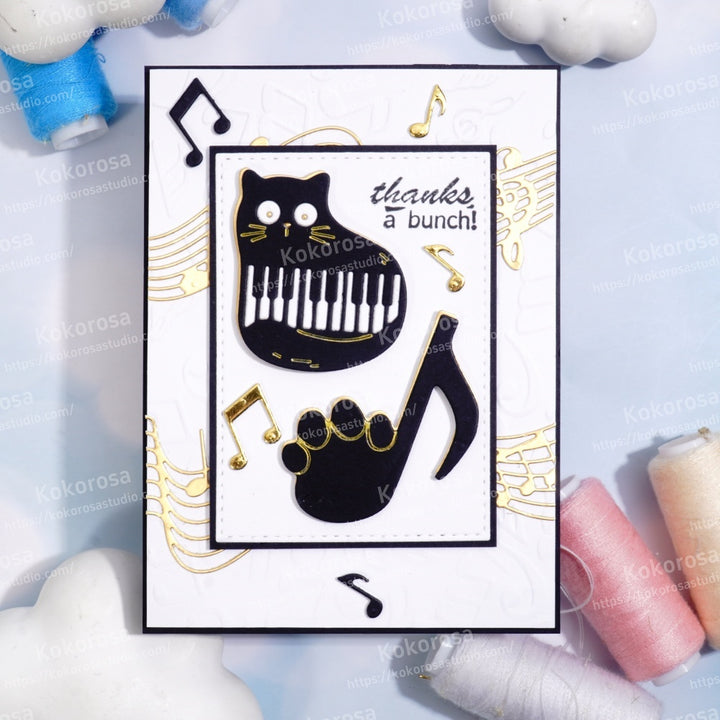 Kokorosa Metal Cutting Dies with Cat and Music