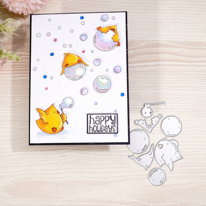 Kokorosa Metal Cutting Dies with Bubbles and Chicken