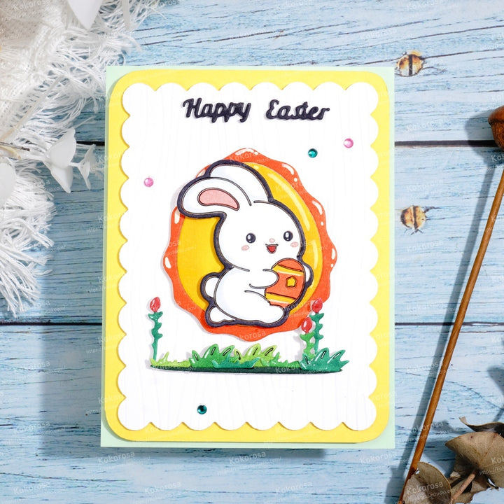 Kokorosa Metal Cutting Dies with Bunny and Egg