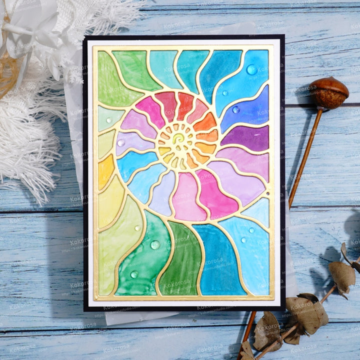 Kokorosa Metal Cutting Dies with Conch Background Board