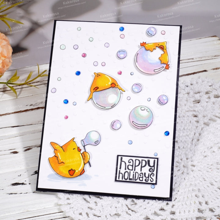 Kokorosa Metal Cutting Dies with Bubbles and Chicken