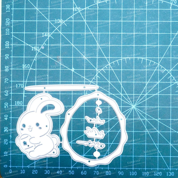 Kokorosa Metal Cutting Dies with Bunny and Egg