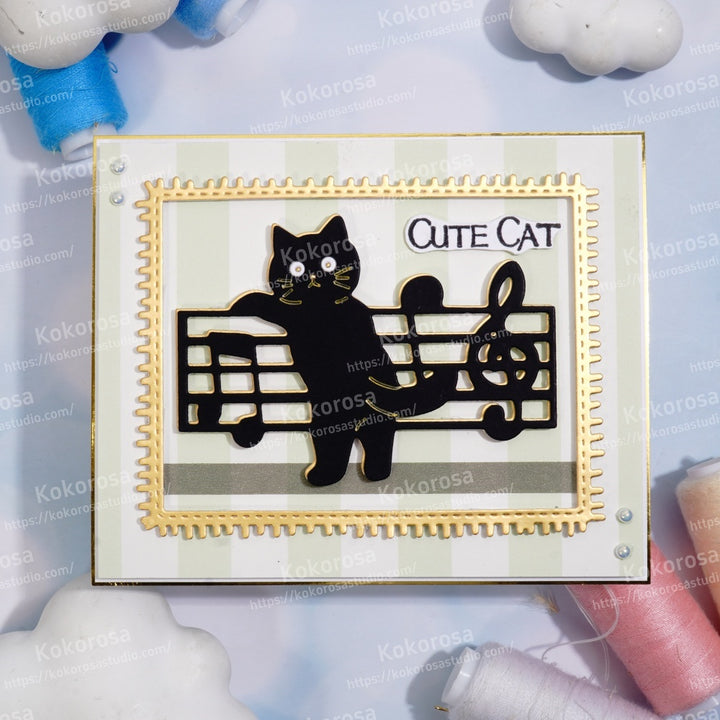 Kokorosa Metal Cutting Dies with Cat and Music