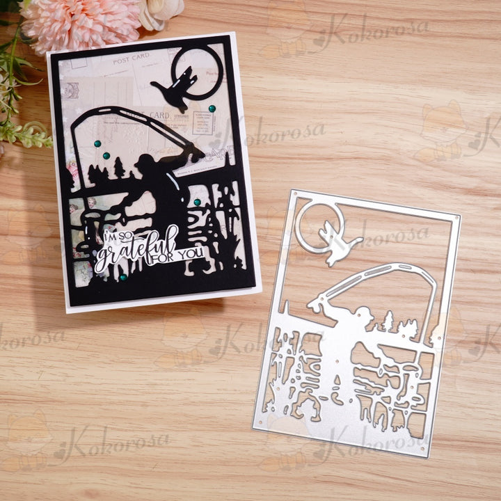 Kokorosa Metal Cutting Dies with Fishing Background Board
