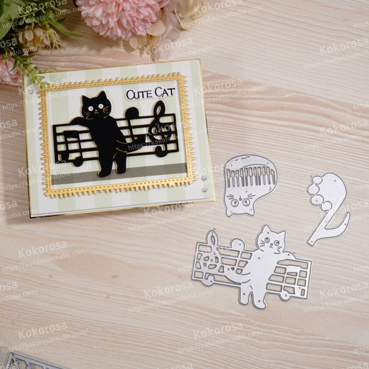 Kokorosa Metal Cutting Dies with Cat and Music
