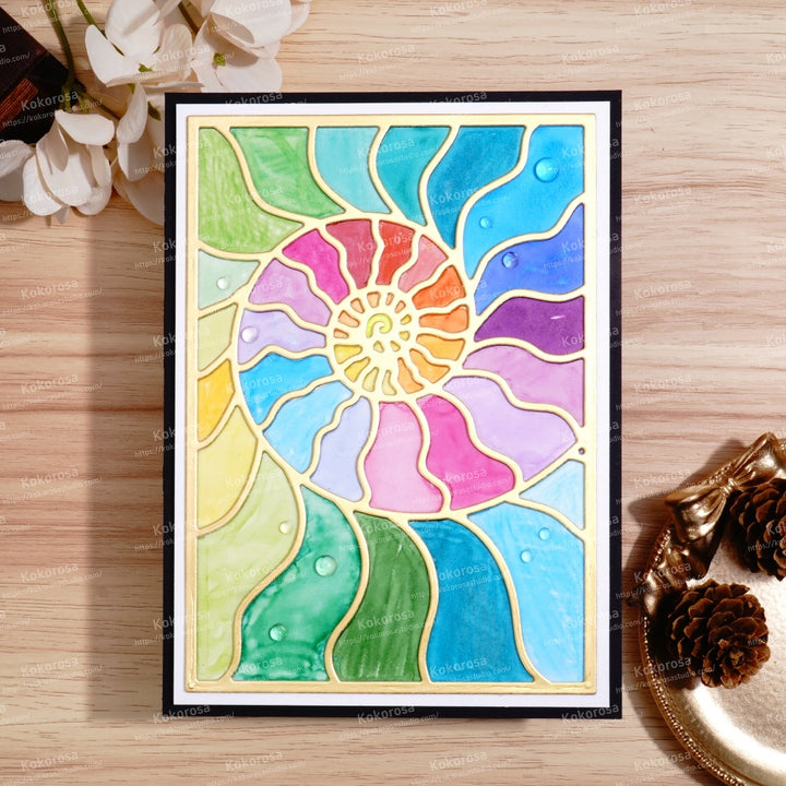 Kokorosa Metal Cutting Dies with Conch Background Board