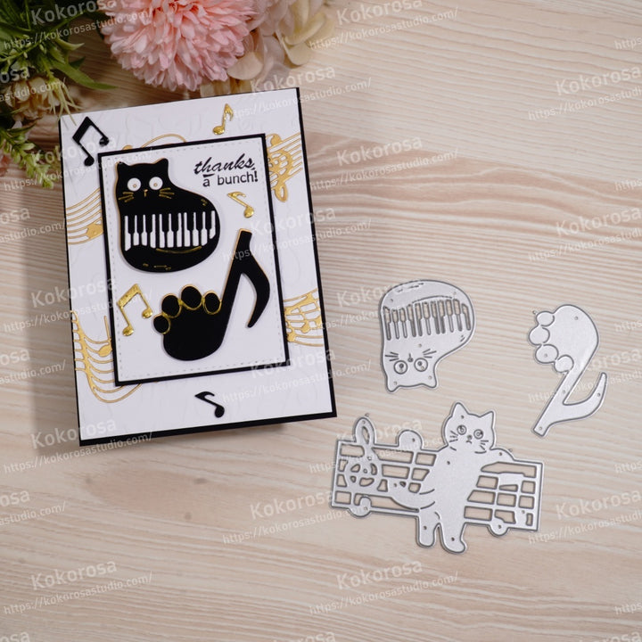 Kokorosa Metal Cutting Dies with Cat and Music