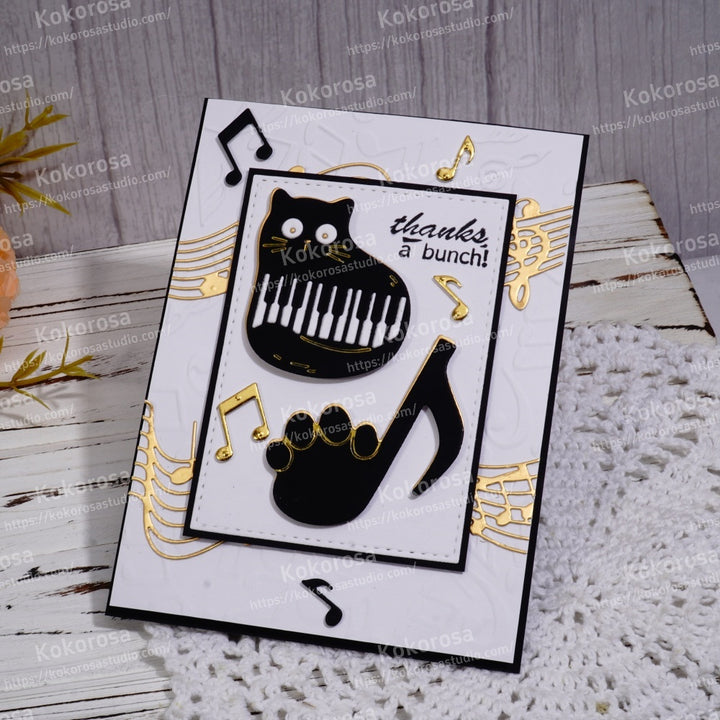 Kokorosa Metal Cutting Dies with Cat and Music