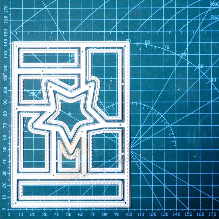 Kokorosa Metal Cutting Dies with Star Grid Background Board