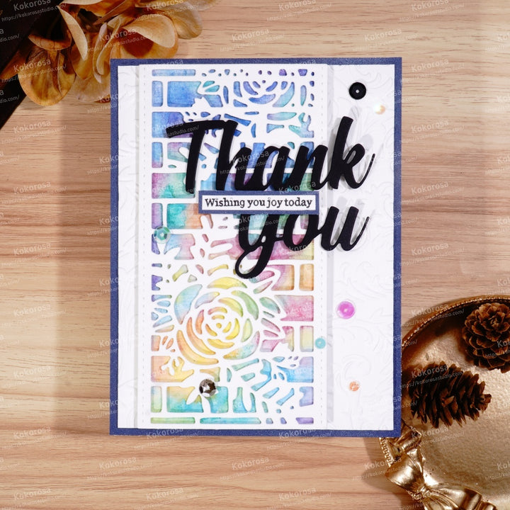Kokorosa Metal Cutting Dies with Flower Wall Background Board