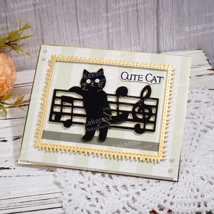 Kokorosa Metal Cutting Dies with Cat and Music