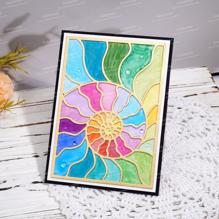 Kokorosa Metal Cutting Dies with Conch Background Board