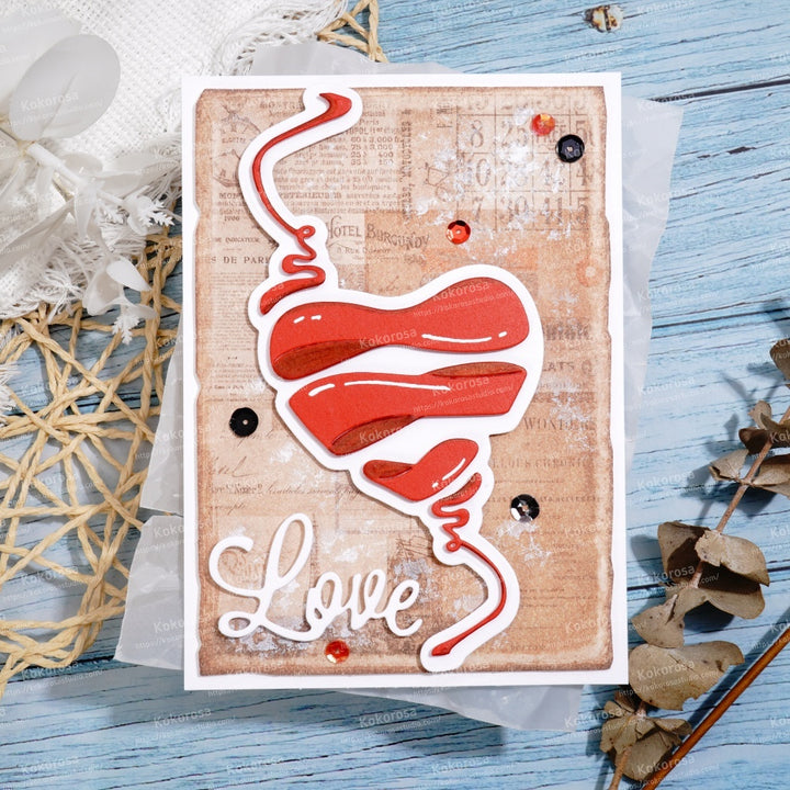 Kokorosa Metal Cutting Dies with Heart Shape