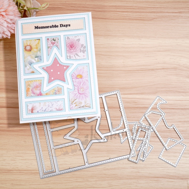 Kokorosa Metal Cutting Dies with Star Grid Background Board