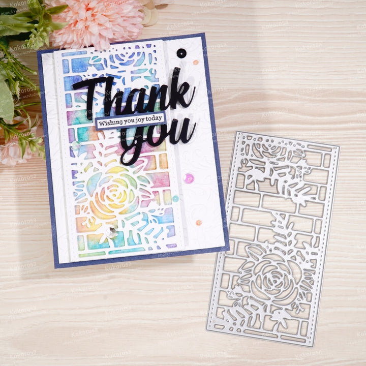 Kokorosa Metal Cutting Dies with Flower Wall Background Board