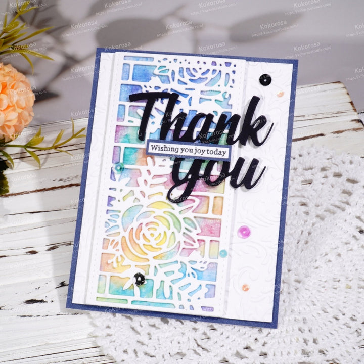 Kokorosa Metal Cutting Dies with Flower Wall Background Board