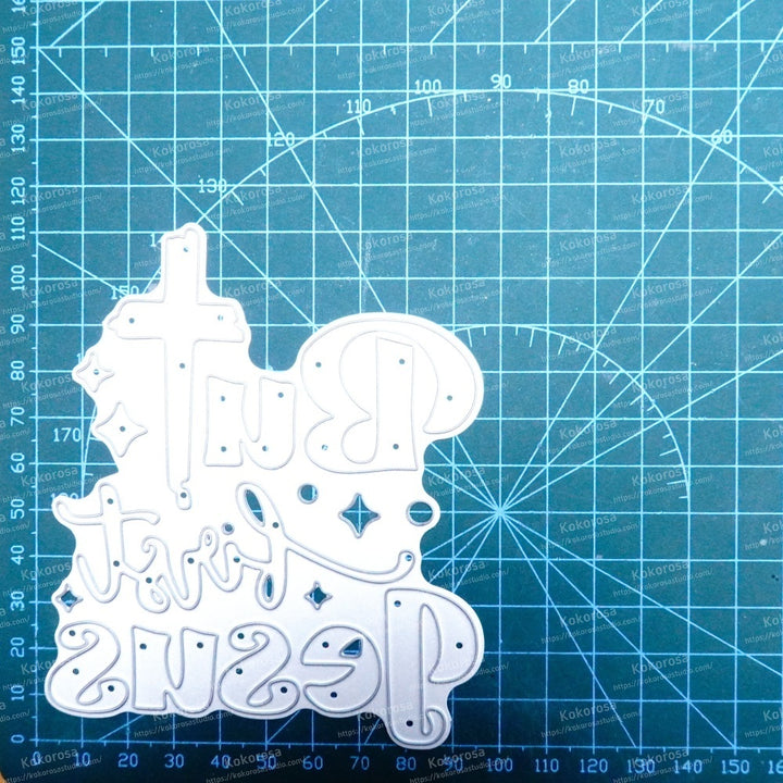 Kokorosa Metal Cutting Dies with But first Jesus Word