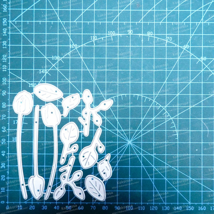 Kokorosa Metal Cutting Dies with Flowers and Leaves