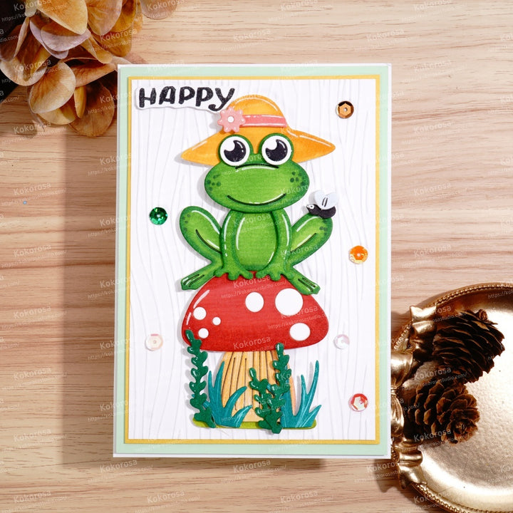 Kokorosa Metal Cutting Dies with Frog on the Mushroom