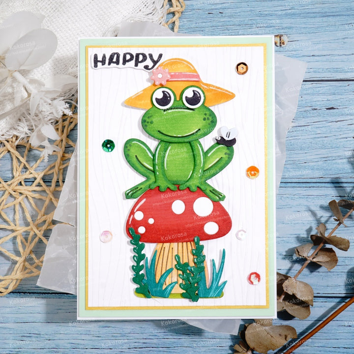 Kokorosa Metal Cutting Dies with Frog on the Mushroom