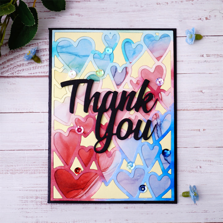 Kokorosa Metal Cutting Dies With Lovely Heart Background Board