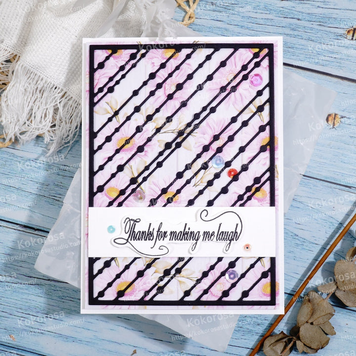 Kokorosa Metal Cutting Dies with Slash Background Board