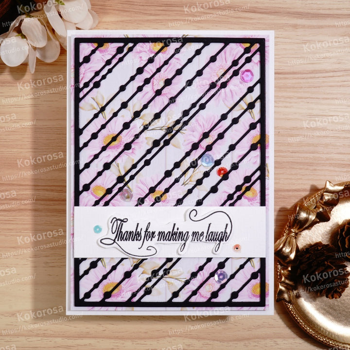 Kokorosa Metal Cutting Dies with Slash Background Board
