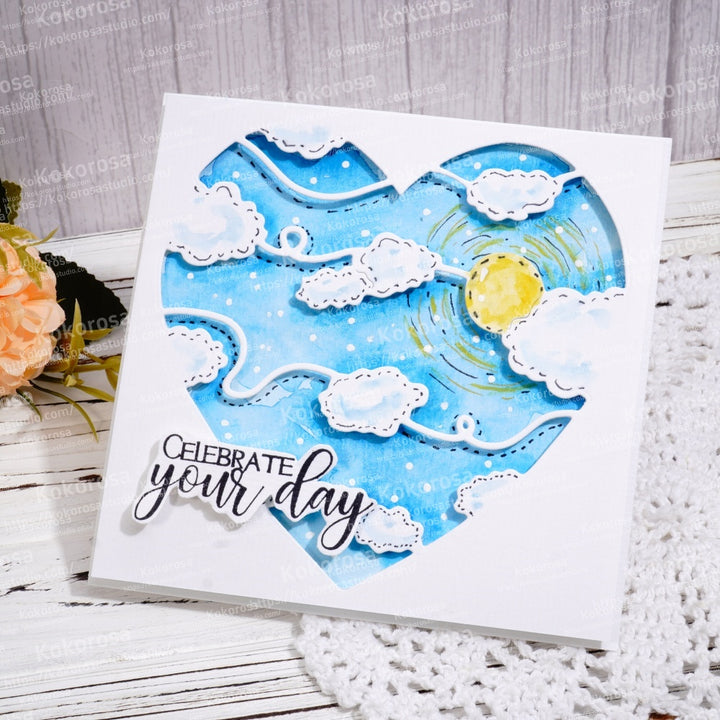 Kokorosa Metal Cutting Dies with Clouds in the Heart