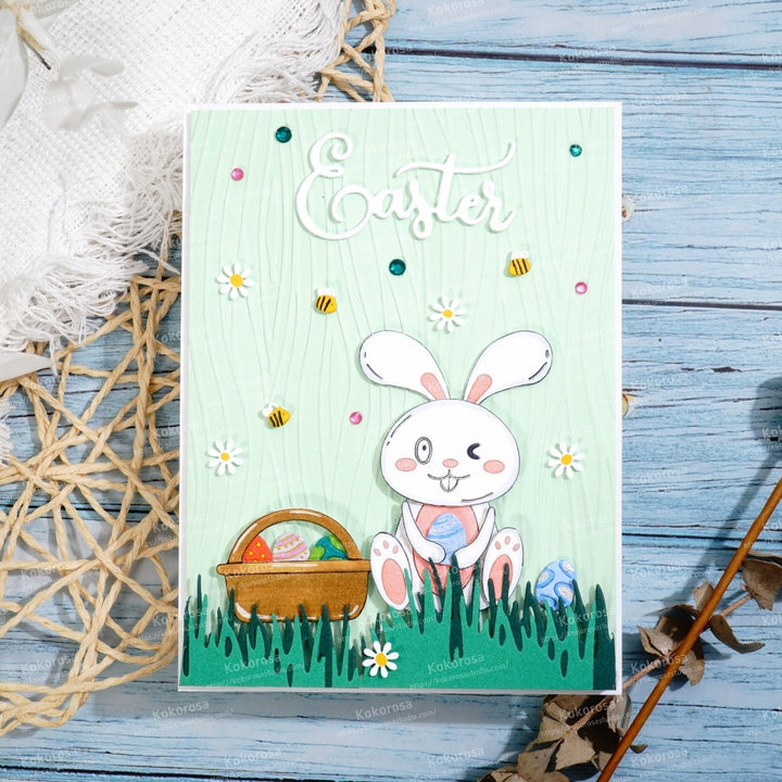 Kokorosa Metal Cutting Dies with Bunny Basket and Egg