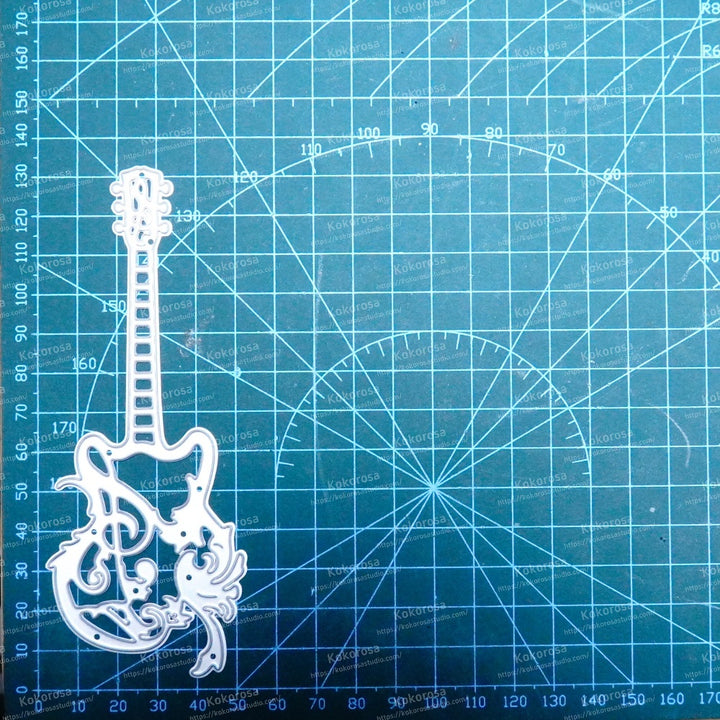 Kokorosa Metal Cutting Dies with Cat Note Guitar