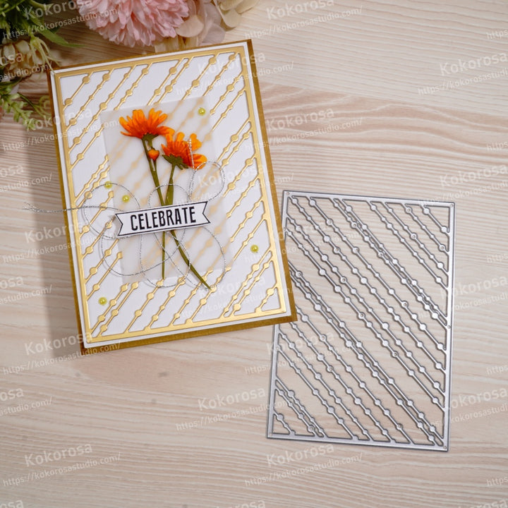 Kokorosa Metal Cutting Dies with Slash Background Board