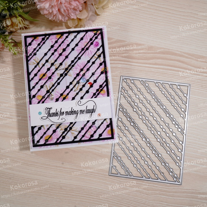 Kokorosa Metal Cutting Dies with Slash Background Board