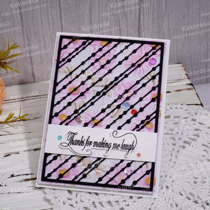 Kokorosa Metal Cutting Dies with Slash Background Board