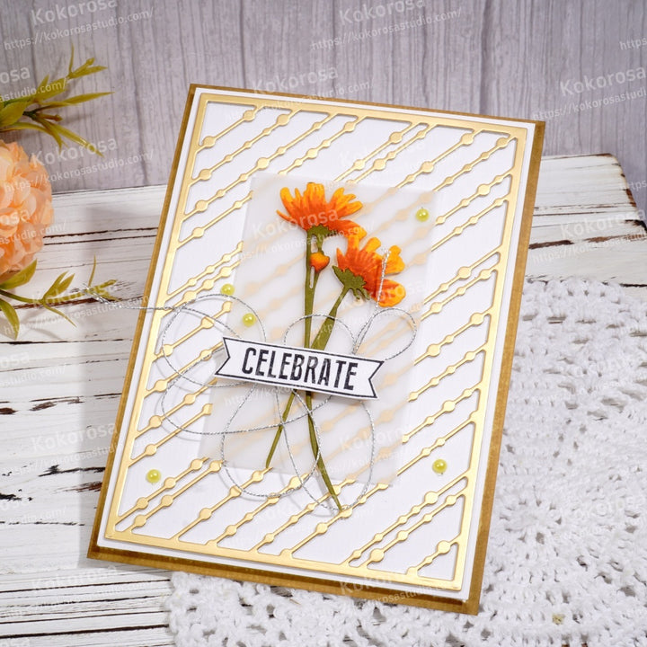 Kokorosa Metal Cutting Dies with Slash Background Board