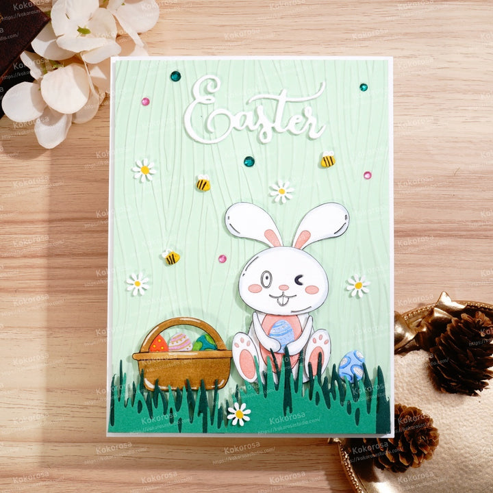 Kokorosa Metal Cutting Dies with Bunny Basket and Egg