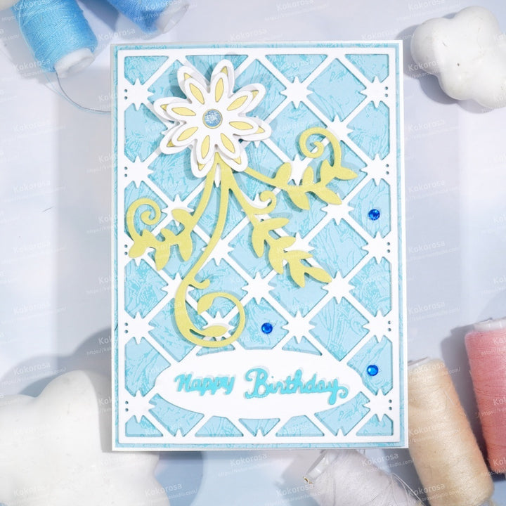 Kokorosa Metal Cutting Dies with Flower and Cross Background Board
