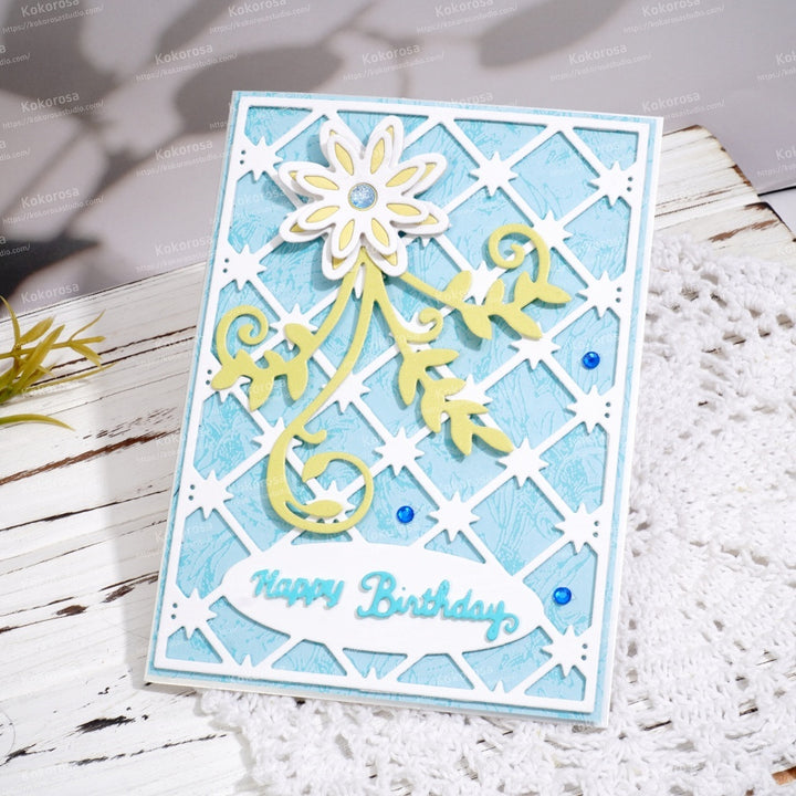 Kokorosa Metal Cutting Dies with Flower and Cross Background Board