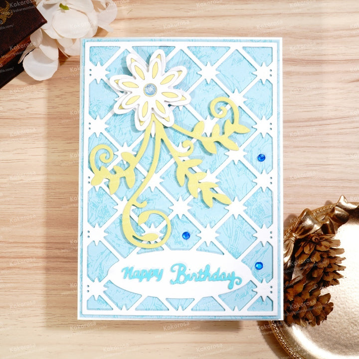 Kokorosa Metal Cutting Dies with Flower and Cross Background Board