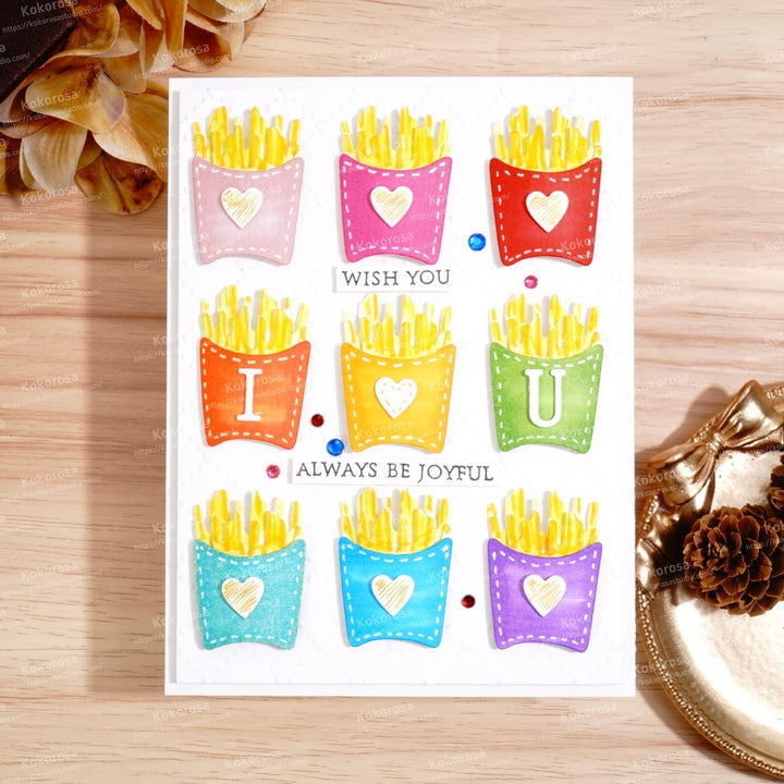 Kokorosa Metal Cutting Dies with I Love U Fries