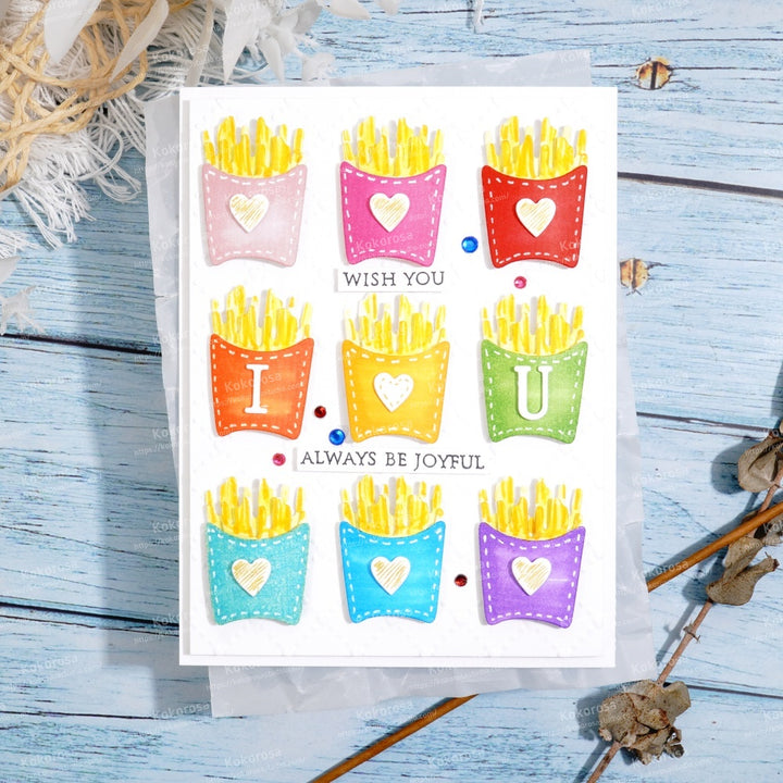 Kokorosa Metal Cutting Dies with I Love U Fries