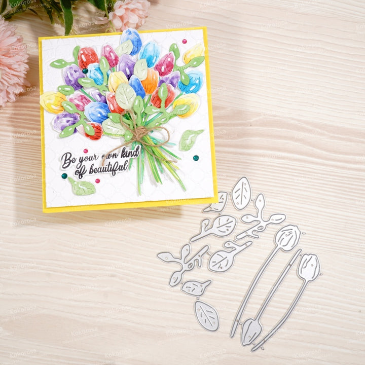 Kokorosa Metal Cutting Dies with Flowers and Leaves
